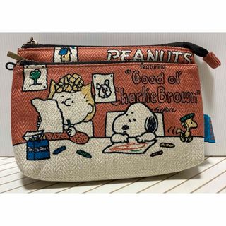 ピーナッツ(PEANUTS)のスヌーピー　ダブルファスナーポーチ(ポーチ)