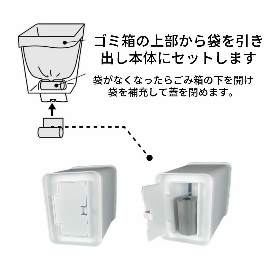 【新着商品】AIRNIPP ミニゴミ箱 卓上ゴミ箱 ロール袋付き ふたなし 生ゴ インテリア/住まい/日用品のインテリア小物(ごみ箱)の商品写真