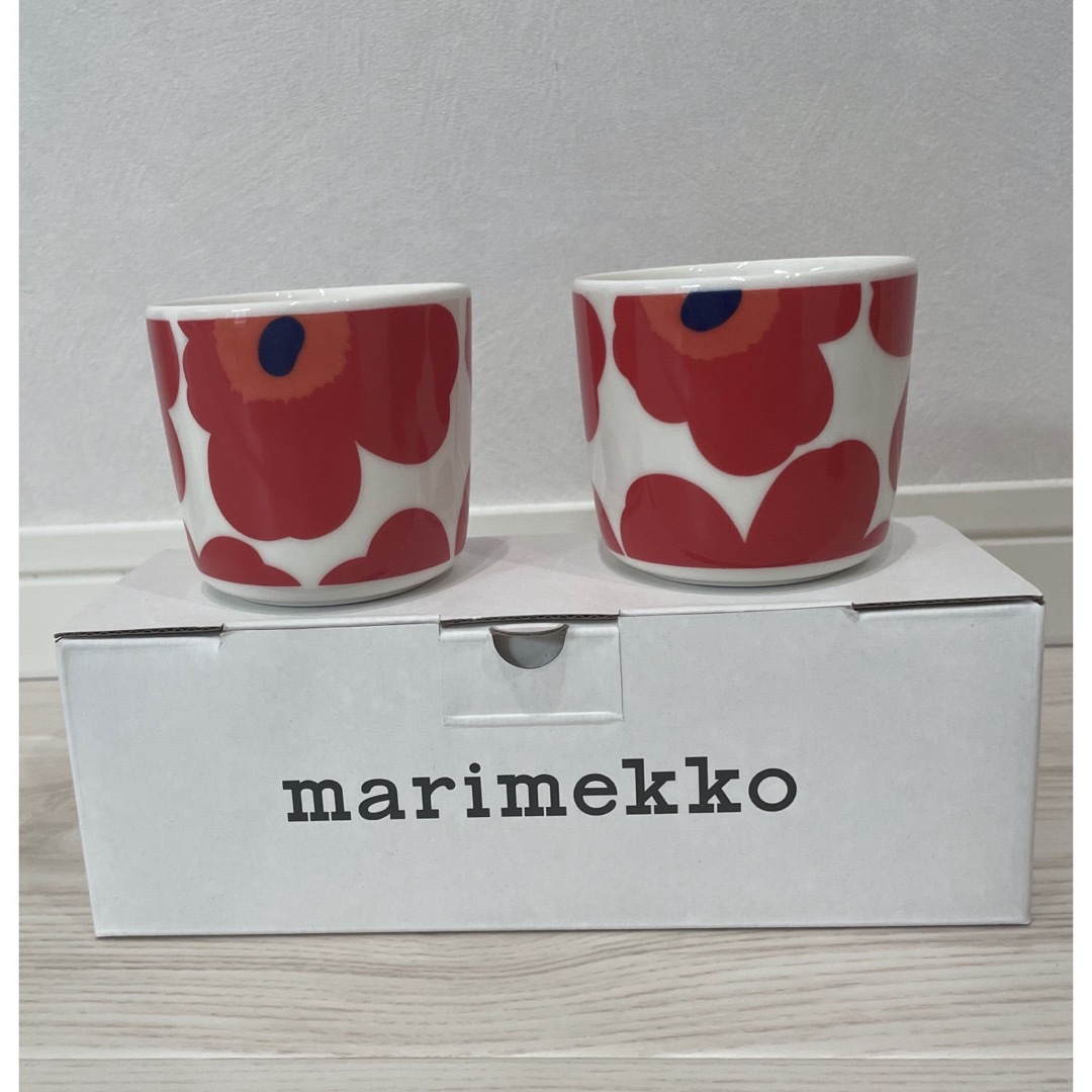 marimekko(マリメッコ)のウニッコ　マリメッコ　ラテマグ　マグカップ　ペア　新品未使用　ギフト インテリア/住まい/日用品のキッチン/食器(グラス/カップ)の商品写真