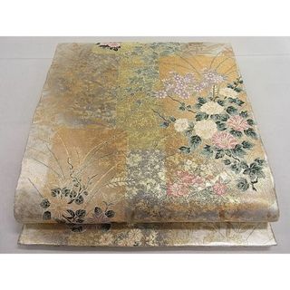 平和屋1■六通柄袋帯　唐織　粋匠蒔絵短冊文　金銀糸　逸品　CAAA7022ut(帯)