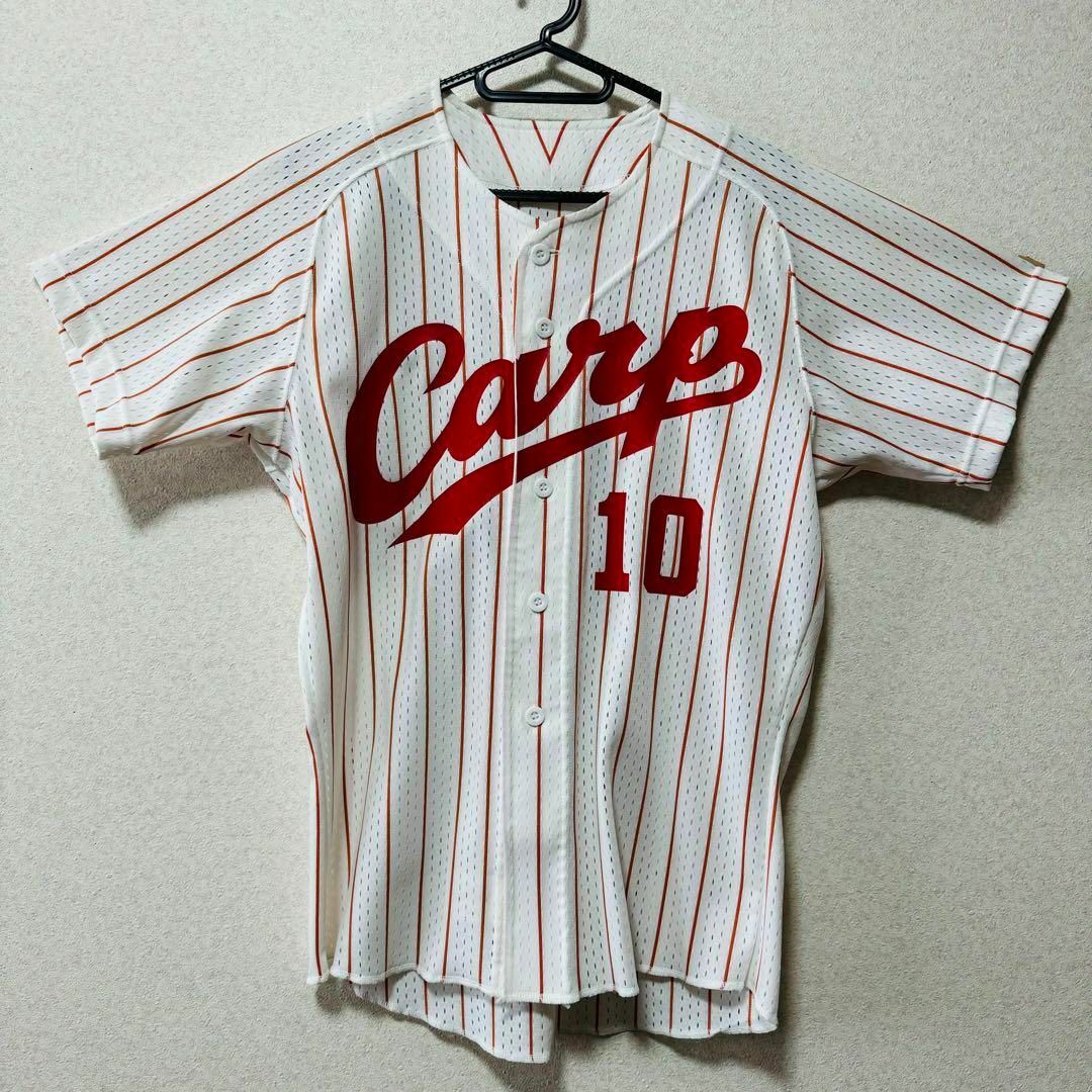 MIZUNO(ミズノ)の【希少】CARP カープ 金本知憲 ユニフォーム プリント ヴィンテージ 日本製 スポーツ/アウトドアの野球(応援グッズ)の商品写真