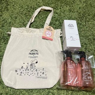 ロクシタン(L'OCCITANE)のロクシタン　スヌーピー　ポータブルサーモタンブラー　巾着バック　トート　ボトル(タンブラー)