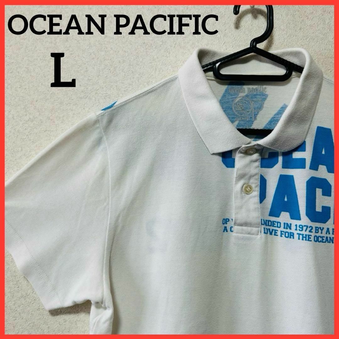 OCEAN PACIFIC(オーシャンパシフィック)の【大人気】OCEAN PACIFIC 半袖ポロシャツ プリントシャツ 男女兼用 メンズのトップス(ポロシャツ)の商品写真
