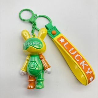 サイバーテクノラビットマスコット　LUCKY  イエローグリーン(キーホルダー)