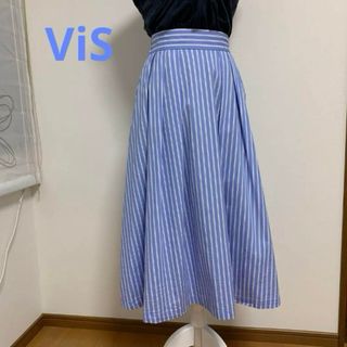 ヴィス(ViS)のvis ボリュームタックフレアスカート(ロングスカート)