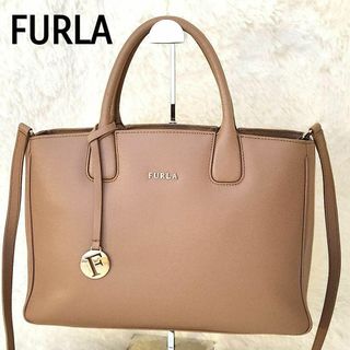 フルラ(Furla)の美品✨FURLA トート バッグ レザー 2Way 角スレなし(ハンドバッグ)