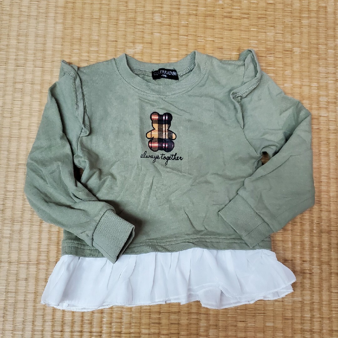 長袖トップス　110 キッズ/ベビー/マタニティのキッズ服女の子用(90cm~)(Tシャツ/カットソー)の商品写真