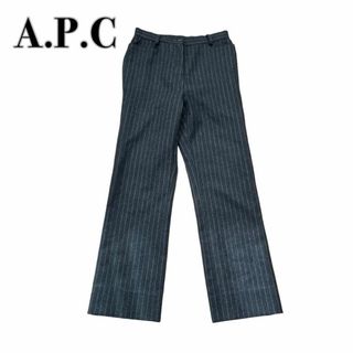 アーペーセー(A.P.C)のA.P.C. スラックス パンツ ボトムス ストライプ ウール100% 黒(その他)