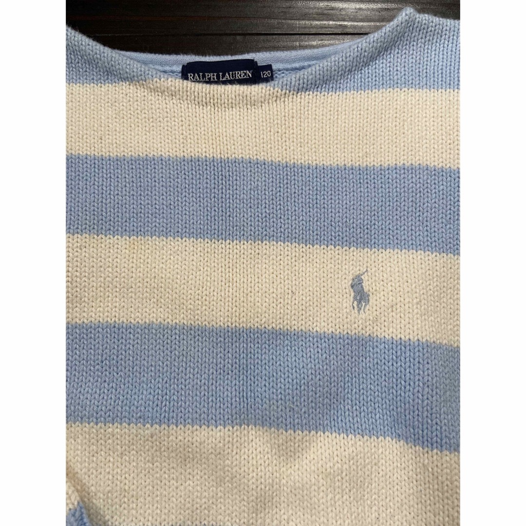 Ralph Lauren(ラルフローレン)の120cm ラルフローレン　ニットセーター　ボーダー キッズ/ベビー/マタニティのキッズ服女の子用(90cm~)(ニット)の商品写真