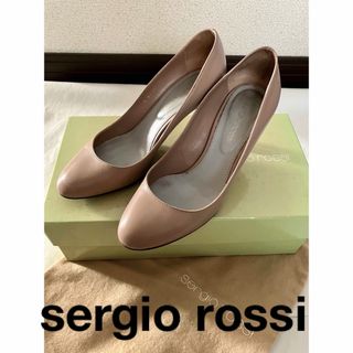 セルジオロッシ(Sergio Rossi)のsergio rossi セルジオロッシ◆パンプス◆35ハーフ◆ピンクベージュ(ハイヒール/パンプス)