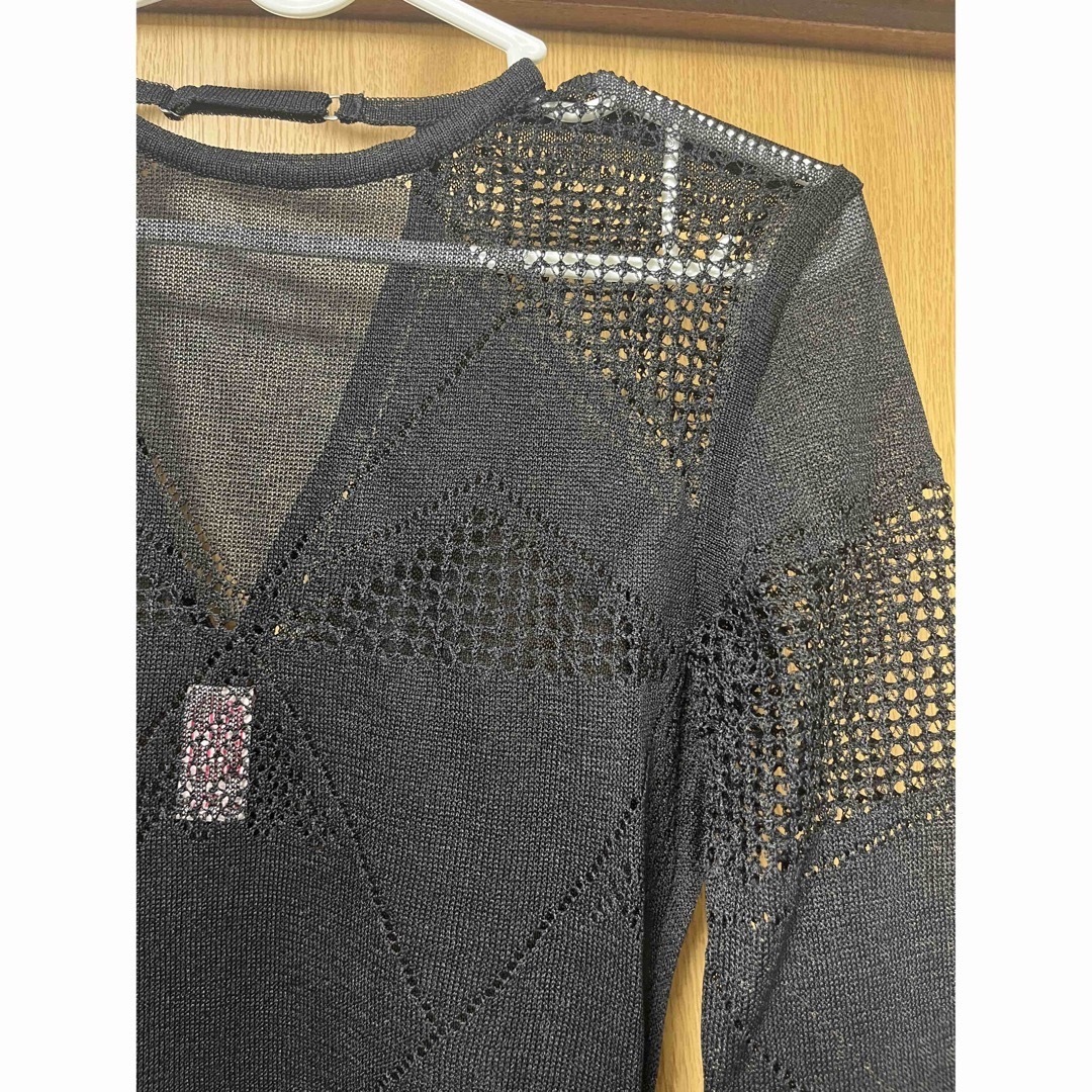 STUDIOUS(ステュディオス)のfetico STUDIOUS レースニット ボディスーツ lace knit レディースのトップス(ニット/セーター)の商品写真