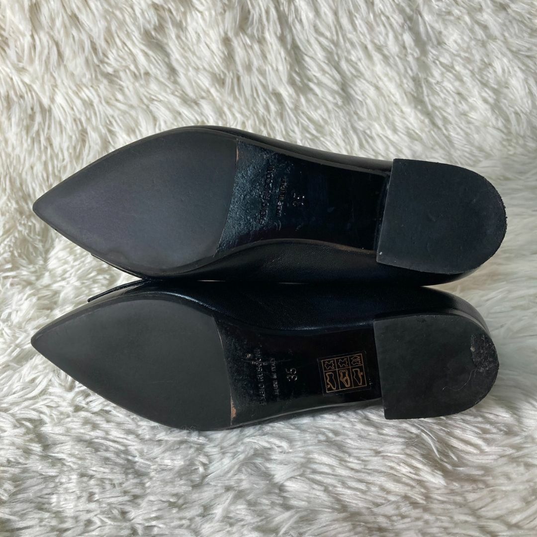FABIO RUSCONI(ファビオルスコーニ)の極美品 ファビオルスコーニ ポインテッドトゥ ローヒールシューズ 約22.5 レディースの靴/シューズ(ハイヒール/パンプス)の商品写真