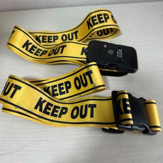 キャリーケース バンド ベルト イエロー keepout 中古(トラベルバッグ/スーツケース)