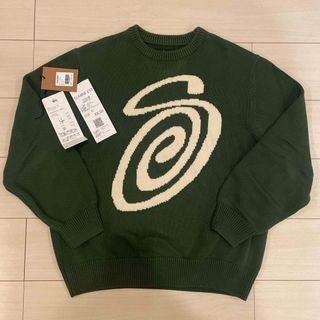 STUSSY - stussy curly S sweater ステューシーカーリーSセーター