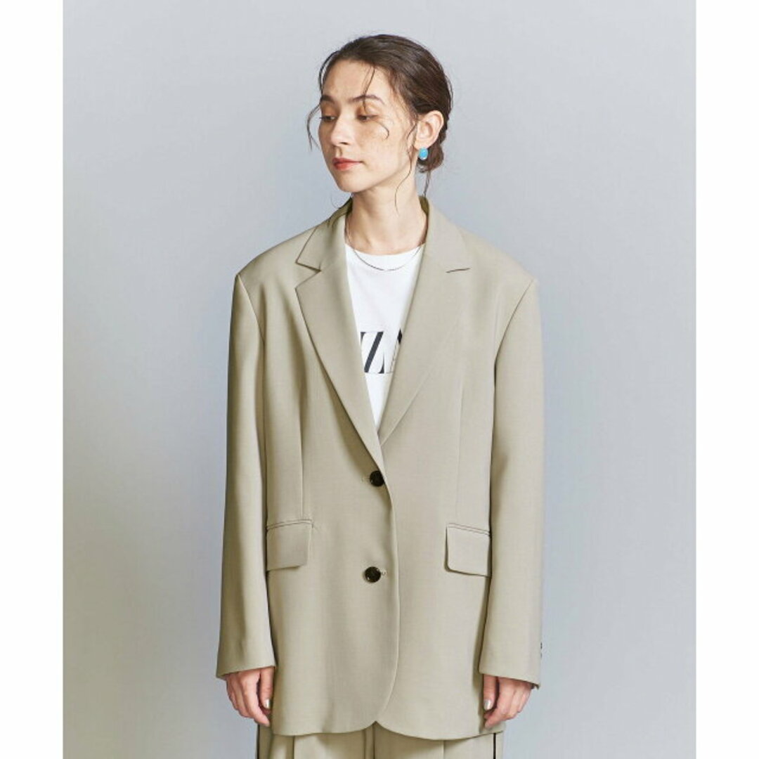 BEAUTY&YOUTH UNITED ARROWS(ビューティアンドユースユナイテッドアローズ)の【BEIGE】【M】シングル ビッグ ジャケット レディースのジャケット/アウター(テーラードジャケット)の商品写真