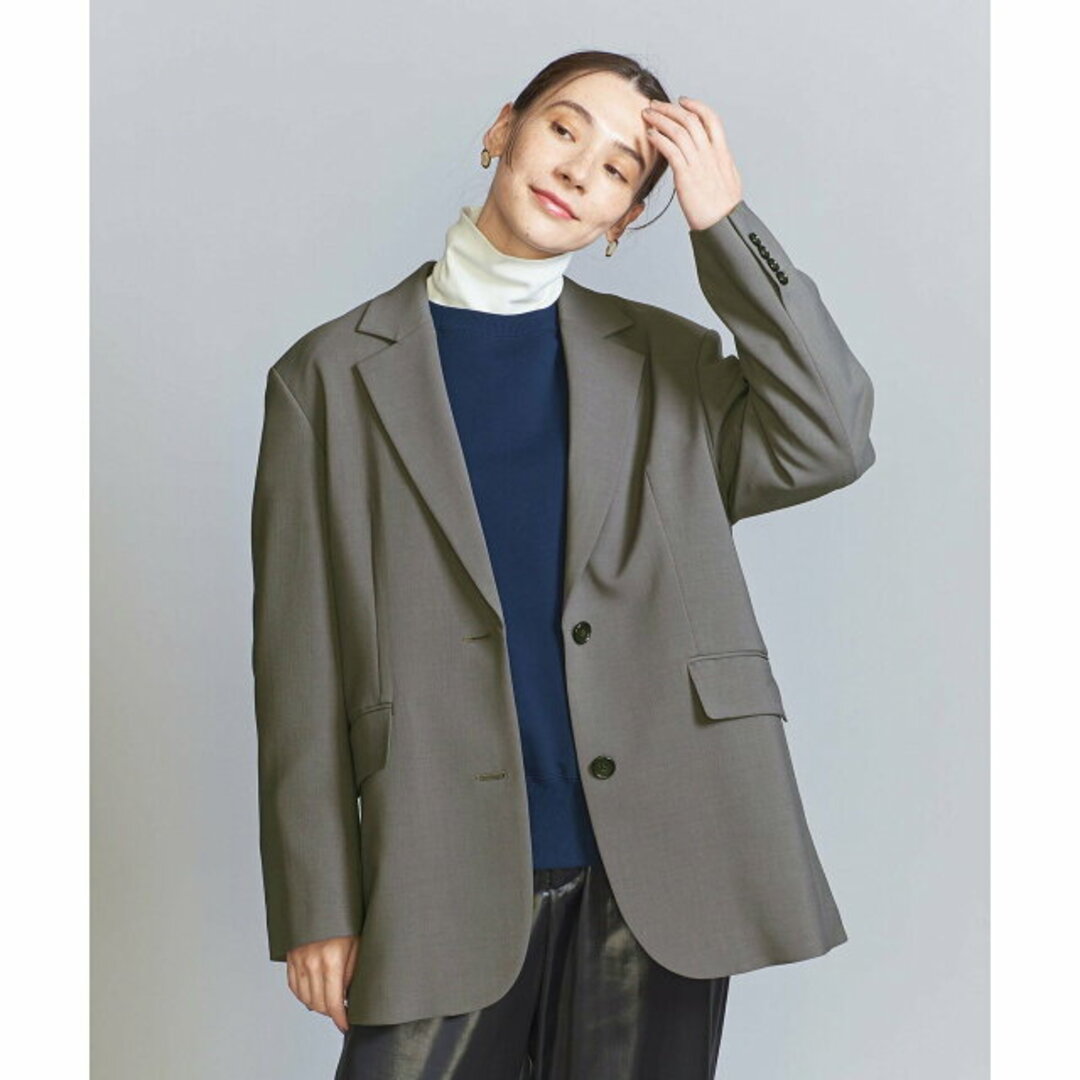 BEAUTY&YOUTH UNITED ARROWS(ビューティアンドユースユナイテッドアローズ)の【DK.GRAY】【M】シングル ビッグ ジャケット レディースのジャケット/アウター(テーラードジャケット)の商品写真