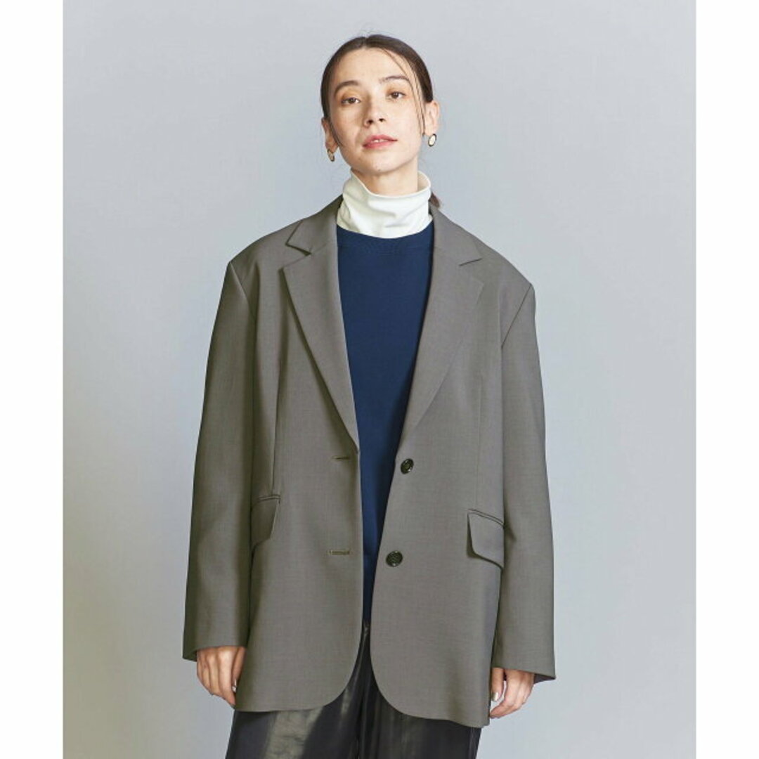 BEAUTY&YOUTH UNITED ARROWS(ビューティアンドユースユナイテッドアローズ)の【DK.GRAY】【M】シングル ビッグ ジャケット レディースのジャケット/アウター(テーラードジャケット)の商品写真