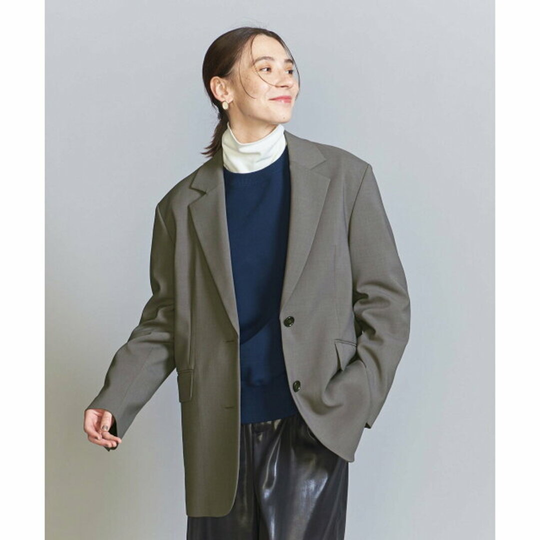 BEAUTY&YOUTH UNITED ARROWS(ビューティアンドユースユナイテッドアローズ)の【DK.GRAY】シングル ビッグ ジャケット レディースのジャケット/アウター(テーラードジャケット)の商品写真