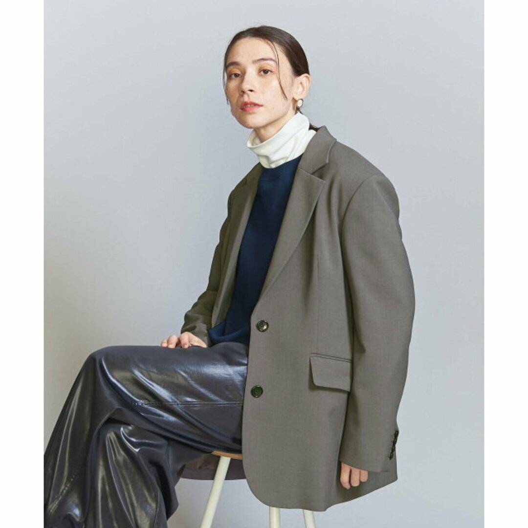 BEAUTY&YOUTH UNITED ARROWS(ビューティアンドユースユナイテッドアローズ)の【DK.GRAY】【M】シングル ビッグ ジャケット レディースのジャケット/アウター(テーラードジャケット)の商品写真