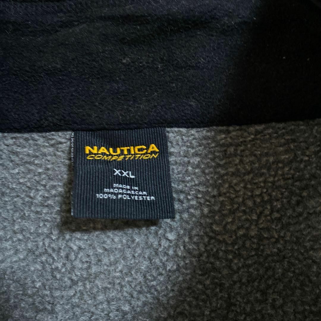 NAUTICA(ノーティカ)のノーティカ メンズ ハーフジップ フリース ブルゾン 2XL グレー ロゴ古着 メンズのジャケット/アウター(ブルゾン)の商品写真