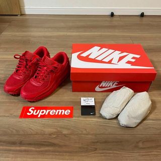 ナイキ(NIKE)の【163】NIKE AIR MAX 90 UNIVERSITY RED おまけ付(スニーカー)