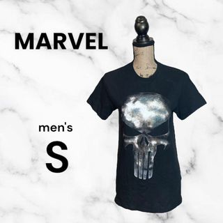 マーベル(MARVEL)の【MARVEL】The punisher プリントTシャツ　パニッシャー　黒　S(Tシャツ/カットソー(半袖/袖なし))