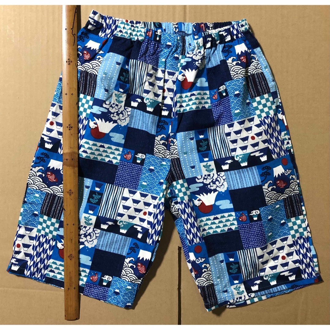 富士山和柄甚平　日本製　１００cm キッズ/ベビー/マタニティのキッズ服男の子用(90cm~)(甚平/浴衣)の商品写真