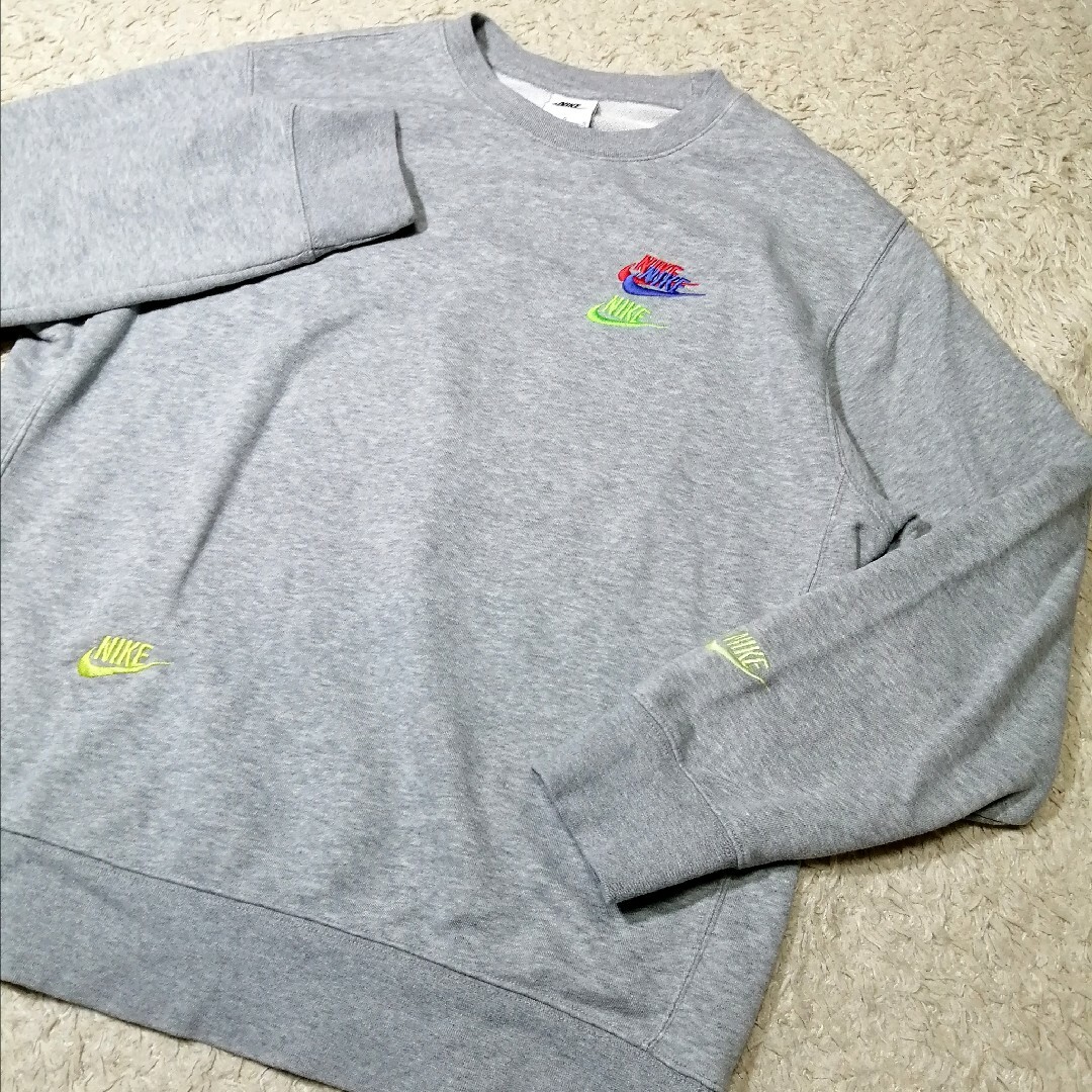 ★NIKE ナイキ★刺繍ロゴ スウェット オールドグレー L レア 希少 良品