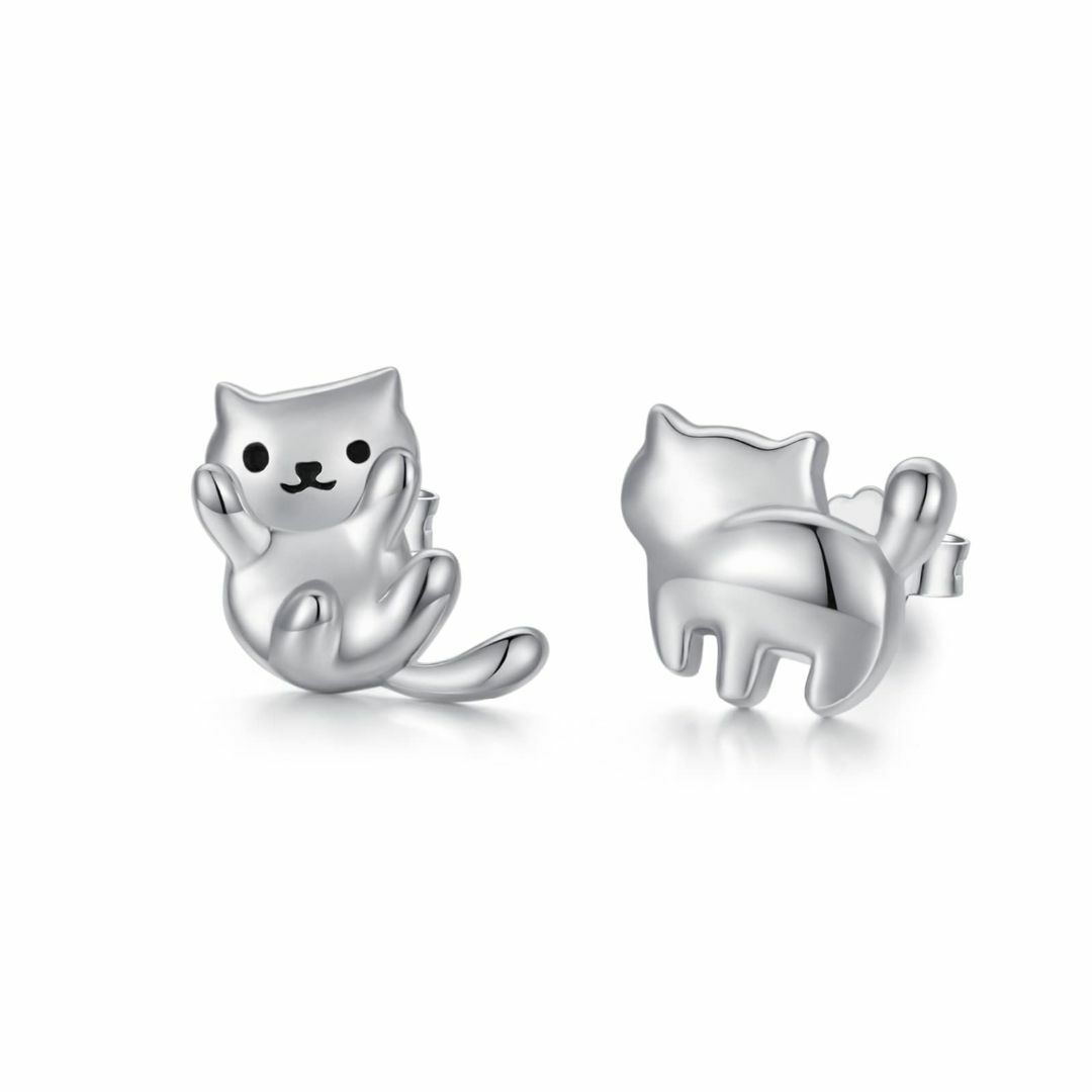 【色:ねこ】StoryMidir ピアス ねこ 金属アレルギー対応 シルバー92 レディースのアクセサリー(その他)の商品写真