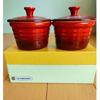 ルクルーゼ(LE CREUSET)のル・クルーゼ Le Creuset ミニココットラムカンS 蓋付き2個セット(食器)