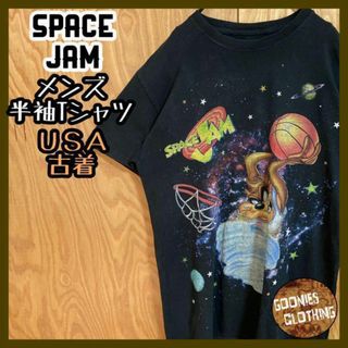 キャラクター Tシャツ スペースジャム バスケ タズ US古着 90s 半袖(Tシャツ/カットソー(半袖/袖なし))