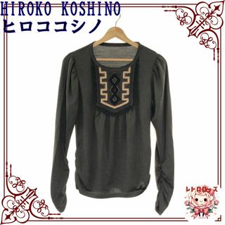 ヒロココシノ(HIROKO KOSHINO)のHIROKO KOSHINO ヒロココシノ トップス カットソー Uネック(カットソー(長袖/七分))