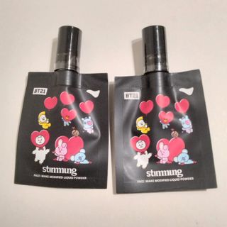 ビーティーイシビル(BT21)の２個　フェースパウダー　BT21　スティモン　パウダーリキッド　stimmung(その他)