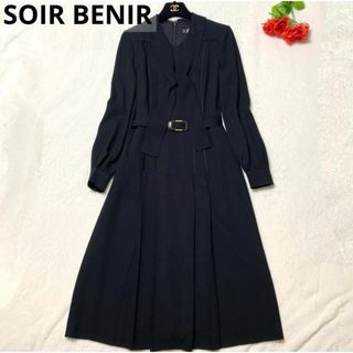 トウキョウソワール(TOKYO SOIR)の【美品】SOIR BENIR ベルト付 ブラックフォーマル ワンピース(ロングワンピース/マキシワンピース)