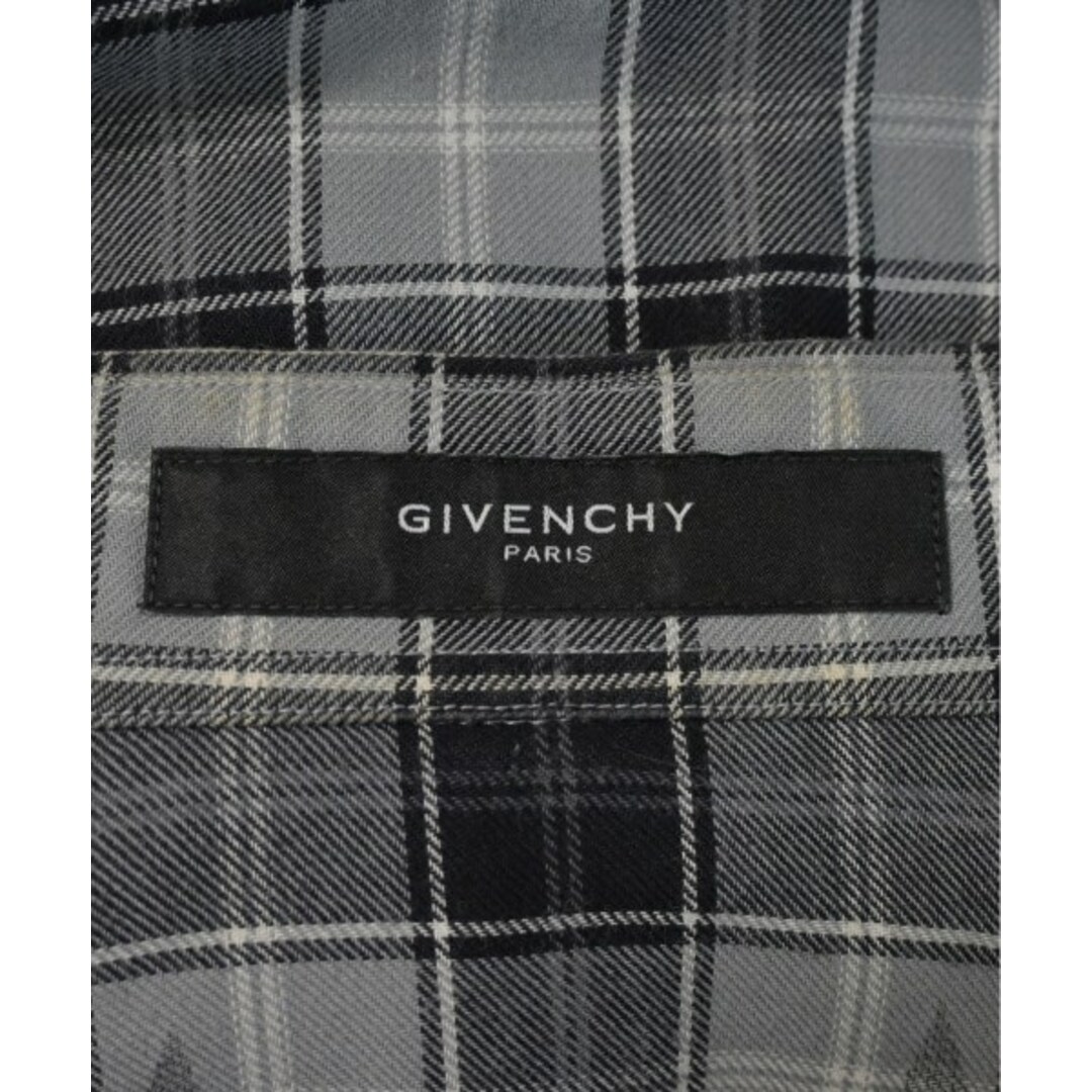 GIVENCHY(ジバンシィ)のGIVENCHY カジュアルシャツ 38(S位) グレーx黒(チェック) 【古着】【中古】 メンズのトップス(シャツ)の商品写真