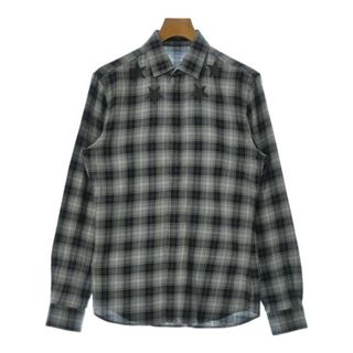 ジバンシィ(GIVENCHY)のGIVENCHY カジュアルシャツ 38(S位) グレーx黒(チェック) 【古着】【中古】(シャツ)