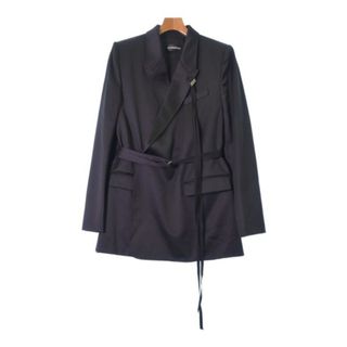 アンドゥムルメステール(Ann Demeulemeester)のANN DEMEULEMEESTER カジュアルジャケット 48(L位) 黒 【古着】【中古】(テーラードジャケット)