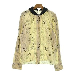 マルニ(Marni)のMARNI マルニ ブラウス 40(M位) ベージュx黒x茶(花柄) 【古着】【中古】(シャツ/ブラウス(長袖/七分))