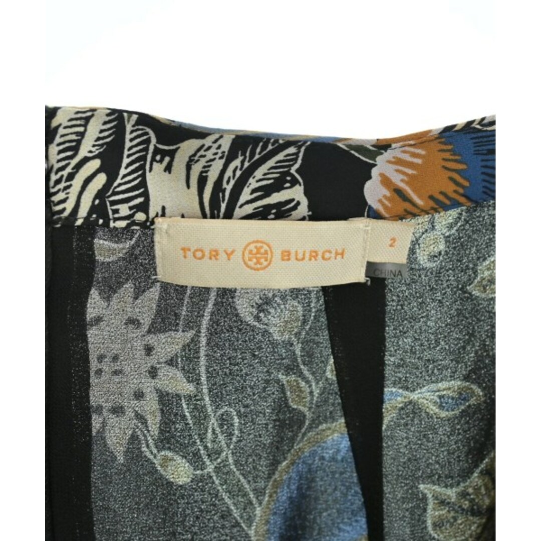 Tory Burch(トリーバーチ)のTORY BURCH ひざ丈スカート 2(S位) 黒xベージュx青等(総柄) 【古着】【中古】 レディースのスカート(ひざ丈スカート)の商品写真