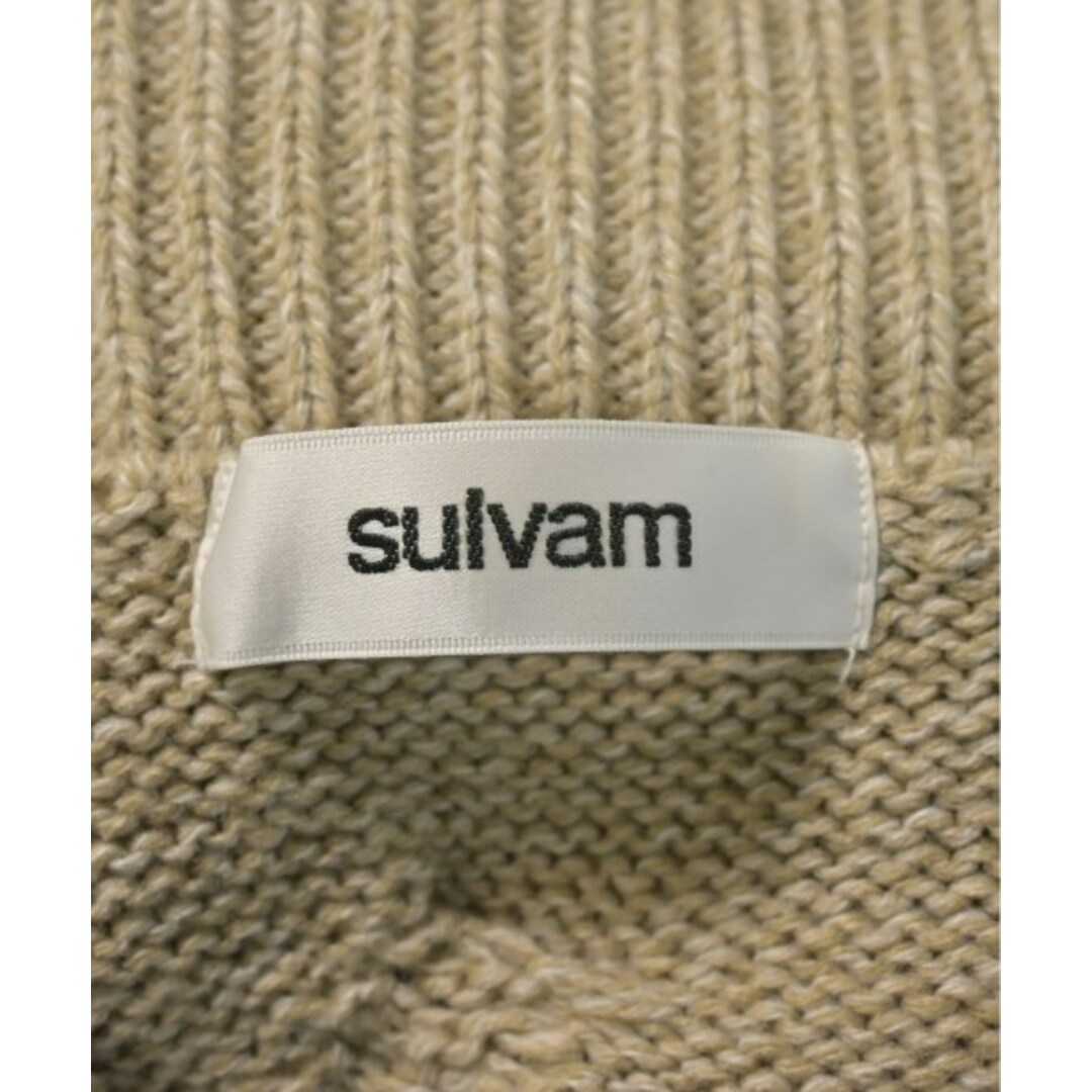 sulvam(サルバム)のsulvam サルバム ニット・セーター M ベージュ 【古着】【中古】 メンズのトップス(ニット/セーター)の商品写真