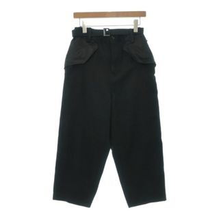 sacai - sacai サカイ クロップドパンツ 0(XS位) 黒 【古着】【中古】