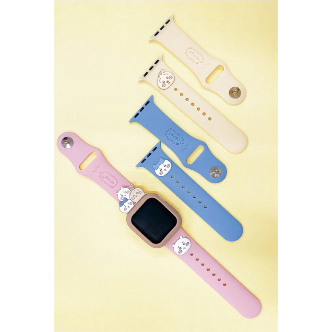 ちいかわ(チイカワ)のちいかわ Apple Watch 41/40/38mm対応 シリコンバンド スマホ/家電/カメラのスマホアクセサリー(その他)の商品写真