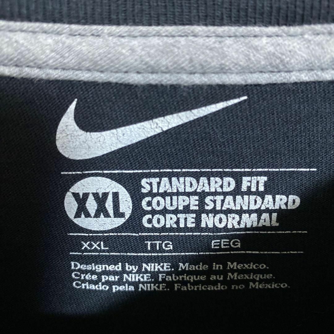 NIKE(ナイキ)のナイキ メンズ 半袖 Tシャツ 黒 フットボール ロゴ T 2XL USA古着 メンズのトップス(Tシャツ/カットソー(半袖/袖なし))の商品写真