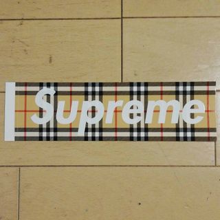 Supreme - SUPREME BEIGE BURBERRY BOX LOGO STICKER