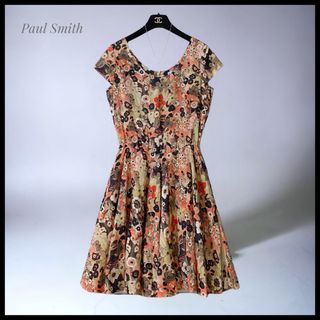 ポールスミス(Paul Smith)の【Paul Smith】 美品  ヴィンテージフラワーフレアワンピース(ひざ丈ワンピース)