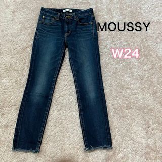 マウジー(moussy)のマウジー　WF Rebirth embroidery SKINNY カットオフ(デニム/ジーンズ)