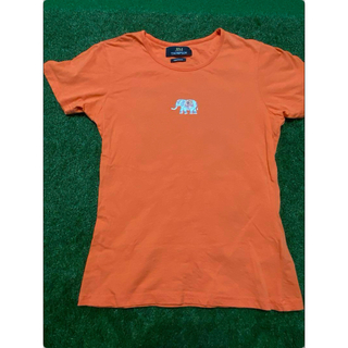 ジムトンプソン(Jim Thompson)の使用品　JIM THOMPSON オレンジ　象　Tシャツ　レディース　Sサイズ(Tシャツ(半袖/袖なし))