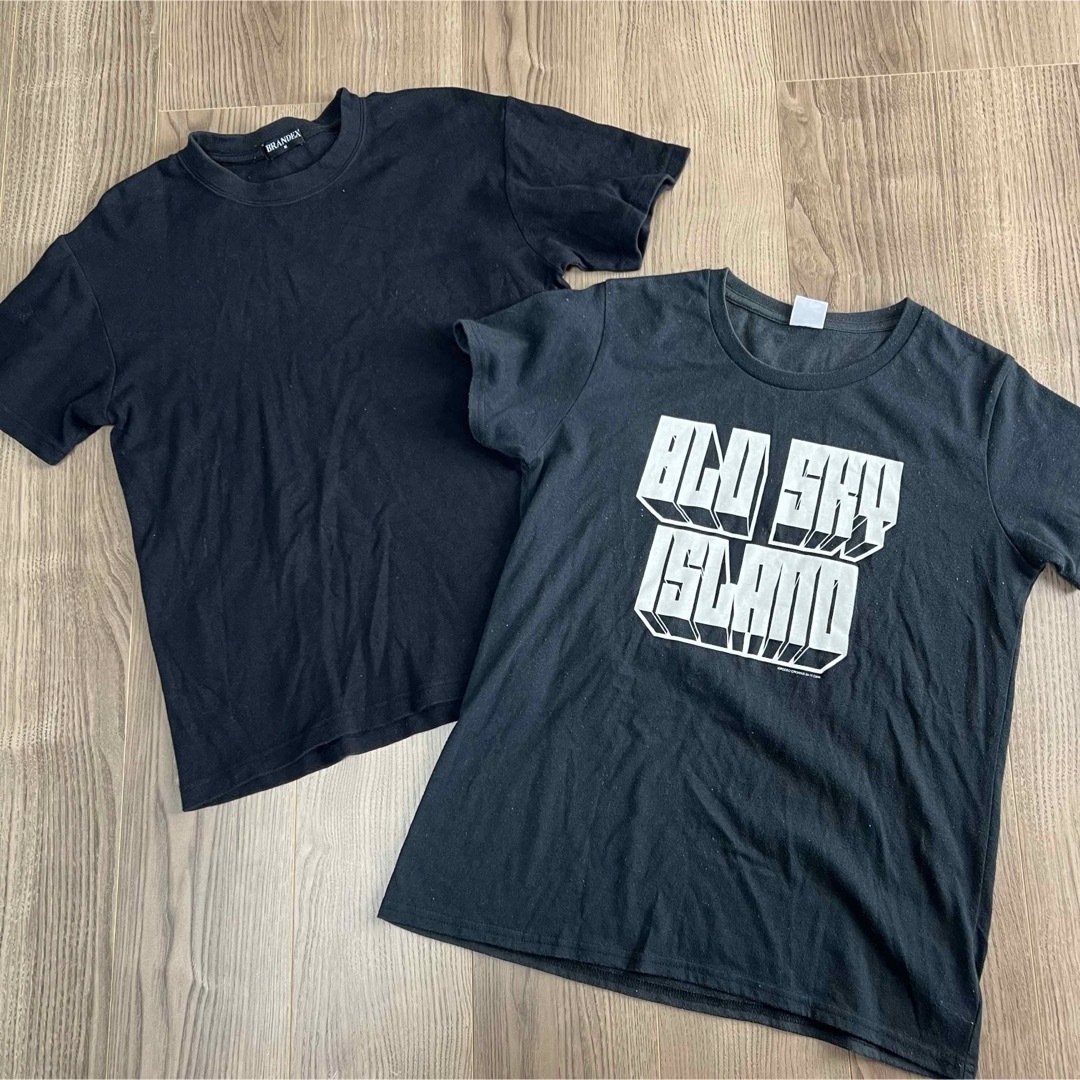 RODEO CROWNS(ロデオクラウンズ)の◎RODEOCROWNS 半袖 ロゴTシャツ 無地T ブラック M レディースのトップス(Tシャツ(半袖/袖なし))の商品写真