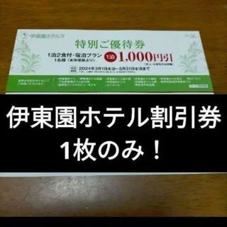 伊東園ホテル 伊東園ホテルズ 特別ご優待券  優待 1人1000円引き(宿泊券)