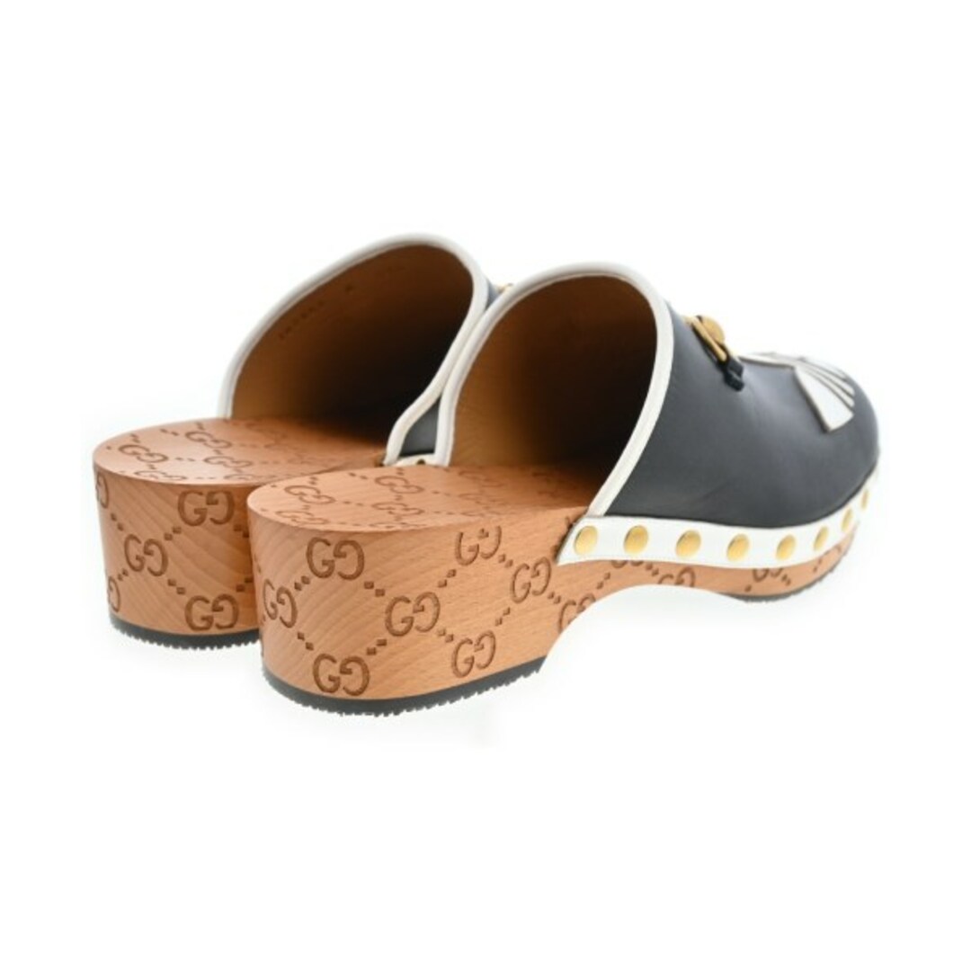GUCCI - GUCCI グッチ サンダル UK8(26.5cm位) 黒x白 【古着 GUCCI - GUCCI グッチ サンダル UK8(26.5cm位) 黒x白 【古着